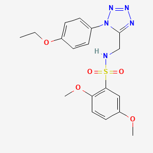 molecular formula C18H21N5O5S B3310983 N-((1-(4-ethoxyphenyl)-1H-tetrazol-5-yl)methyl)-2,5-dimethoxybenzenesulfonamide CAS No. 946233-71-2