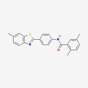 molecular formula C23H20N2OS B3311006 2,5-dimethyl-N-[4-(6-methyl-1,3-benzothiazol-2-yl)phenyl]benzamide CAS No. 946237-00-9