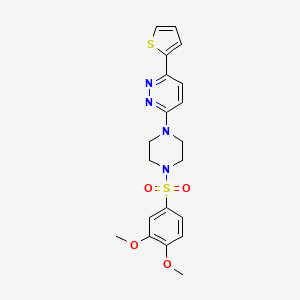 3-(4-((3,4-Dimethoxyphenyl)sulfonyl)piperazin-1-yl)-6-(thiophen-2-yl)pyridazine