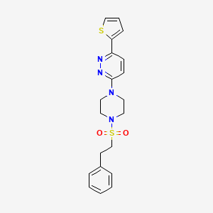 molecular formula C20H22N4O2S2 B3311029 3-(4-(Phenethylsulfonyl)piperazin-1-yl)-6-(thiophen-2-yl)pyridazine CAS No. 946239-04-9