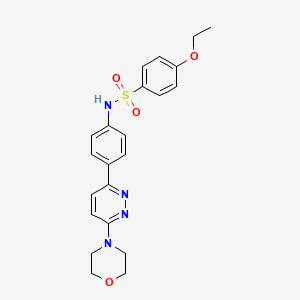 molecular formula C22H24N4O4S B3311037 4-ethoxy-N-(4-(6-morpholinopyridazin-3-yl)phenyl)benzenesulfonamide CAS No. 946239-09-4