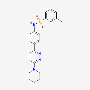 3-methyl-N-[4-(6-piperidin-1-ylpyridazin-3-yl)phenyl]benzenesulfonamide