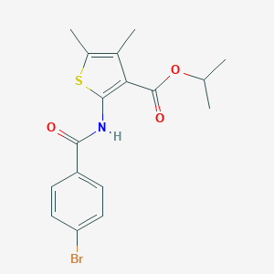 molecular formula C17H18BrNO3S B331106 Isopropyl 2-[(4-bromobenzoyl)amino]-4,5-dimethyl-3-thiophenecarboxylate 