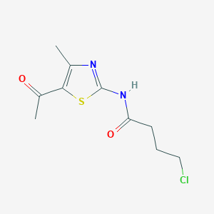 N-(5-acetyl-4-methyl-1,3-thiazol-2-yl)-4-chlorobutanamide