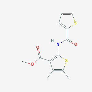 molecular formula C13H13NO3S2 B331108 Methyl 4,5-dimethyl-2-[(2-thienylcarbonyl)amino]-3-thiophenecarboxylate 