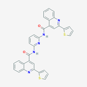 molecular formula C33H21N5O2S2 B331109 2-(2-thienyl)-N-[6-({[2-(2-thienyl)-4-quinolinyl]carbonyl}amino)-2-pyridinyl]-4-quinolinecarboxamide 