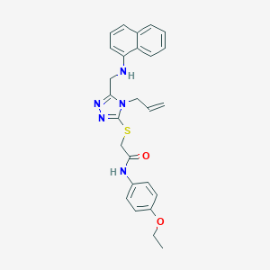 molecular formula C26H27N5O2S B331113 2-({4-allyl-5-[(1-naphthylamino)methyl]-4H-1,2,4-triazol-3-yl}sulfanyl)-N-(4-ethoxyphenyl)acetamide 