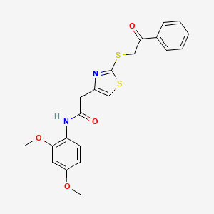 N-(2,4-dimethoxyphenyl)-2-(2-((2-oxo-2-phenylethyl)thio)thiazol-4-yl)acetamide
