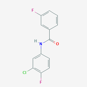 molecular formula C13H8ClF2NO B331115 N-(3-chloro-4-fluorophenyl)-3-fluorobenzamide 