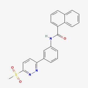 molecular formula C22H17N3O3S B3311190 N-(3-(6-(methylsulfonyl)pyridazin-3-yl)phenyl)-1-naphthamide CAS No. 946251-76-9