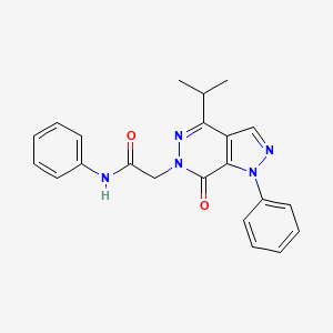 molecular formula C22H21N5O2 B3311207 2-(4-isopropyl-7-oxo-1-phenyl-1H-pyrazolo[3,4-d]pyridazin-6(7H)-yl)-N-phenylacetamide CAS No. 946253-44-7
