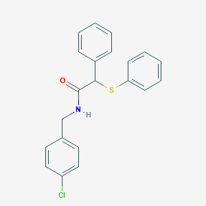 molecular formula C21H18ClNOS B331124 N-(4-chlorobenzyl)-2-phenyl-2-(phenylsulfanyl)acetamide 
