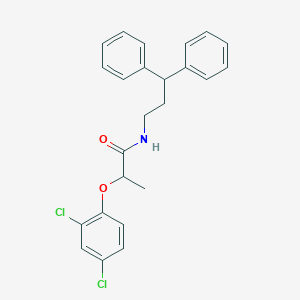 molecular formula C24H23Cl2NO2 B331127 2-(2,4-dichlorophenoxy)-N-(3,3-diphenylpropyl)propanamide 