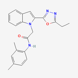 N-(2,4-dimethylphenyl)-2-[2-(5-ethyl-1,3,4-oxadiazol-2-yl)-1H-indol-1-yl]acetamide