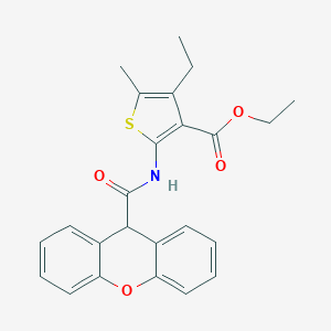 molecular formula C24H23NO4S B331128 ethyl 4-ethyl-5-methyl-2-[(9H-xanthen-9-ylcarbonyl)amino]thiophene-3-carboxylate 