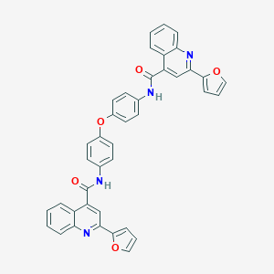 molecular formula C40H26N4O5 B331132 2-(2-furyl)-N-{4-[4-({[2-(2-furyl)-4-quinolinyl]carbonyl}amino)phenoxy]phenyl}-4-quinolinecarboxamide 