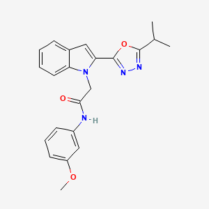2-(2-(5-isopropyl-1,3,4-oxadiazol-2-yl)-1H-indol-1-yl)-N-(3-methoxyphenyl)acetamide