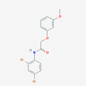 molecular formula C15H13Br2NO3 B331138 N-(2,4-dibromophenyl)-2-(3-methoxyphenoxy)acetamide 