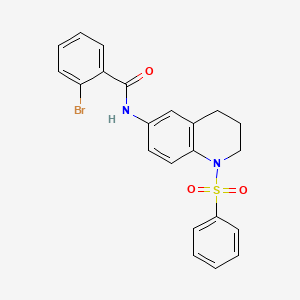 2-bromo-N-(1-(phenylsulfonyl)-1,2,3,4-tetrahydroquinolin-6-yl)benzamide