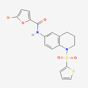 molecular formula C18H15BrN2O4S2 B3311393 5-bromo-N-[1-(2-thienylsulfonyl)-1,2,3,4-tetrahydroquinolin-6-yl]-2-furamide CAS No. 946260-18-0
