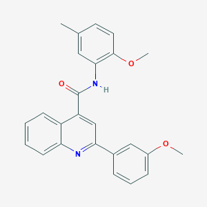 molecular formula C25H22N2O3 B331143 N-(2-methoxy-5-methylphenyl)-2-(3-methoxyphenyl)quinoline-4-carboxamide 