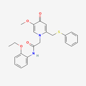 N-(2-ethoxyphenyl)-2-(5-methoxy-4-oxo-2-((phenylthio)methyl)pyridin-1(4H)-yl)acetamide