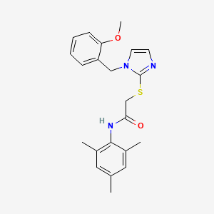 N-mesityl-2-((1-(2-methoxybenzyl)-1H-imidazol-2-yl)thio)acetamide