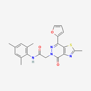 2-(7-(furan-2-yl)-2-methyl-4-oxothiazolo[4,5-d]pyridazin-5(4H)-yl)-N-mesitylacetamide
