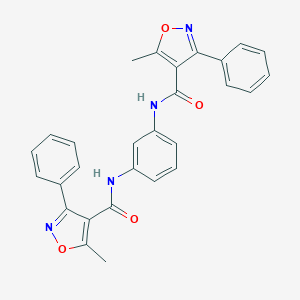 molecular formula C28H22N4O4 B331150 5-methyl-N-(3-{[(5-methyl-3-phenyl-4-isoxazolyl)carbonyl]amino}phenyl)-3-phenyl-4-isoxazolecarboxamide 