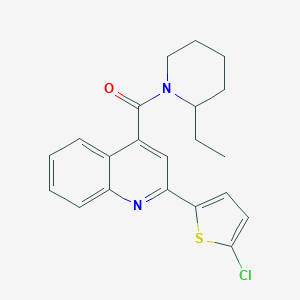 molecular formula C21H21ClN2OS B331151 [2-(5-Chloro-2-thienyl)-4-quinolyl](2-ethylpiperidino)methanone 