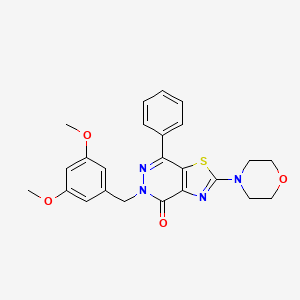 molecular formula C24H24N4O4S B3311510 5-(3,5-dimethoxybenzyl)-2-morpholino-7-phenylthiazolo[4,5-d]pyridazin-4(5H)-one CAS No. 946268-13-9