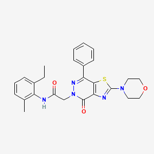 N-(2-ethyl-6-methylphenyl)-2-(2-morpholino-4-oxo-7-phenylthiazolo[4,5-d]pyridazin-5(4H)-yl)acetamide