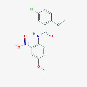 molecular formula C16H15ClN2O5 B331158 5-chloro-N-(4-ethoxy-2-nitrophenyl)-2-methoxybenzamide 