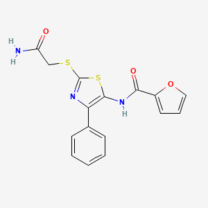N-(2-((2-amino-2-oxoethyl)thio)-4-phenylthiazol-5-yl)furan-2-carboxamide