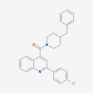 molecular formula C28H25ClN2O B331161 4-[(4-Benzyl-1-piperidinyl)carbonyl]-2-(4-chlorophenyl)quinoline 