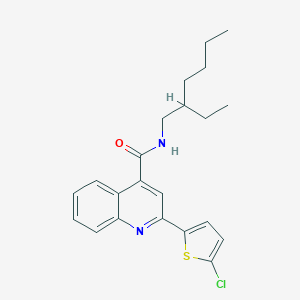molecular formula C22H25ClN2OS B331165 2-(5-chlorothiophen-2-yl)-N-(2-ethylhexyl)quinoline-4-carboxamide 