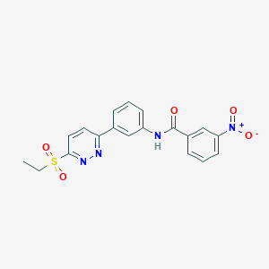 molecular formula C19H16N4O5S B3311655 N-(3-(6-(ethylsulfonyl)pyridazin-3-yl)phenyl)-3-nitrobenzamide CAS No. 946272-37-3