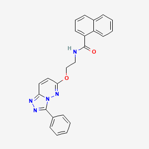 molecular formula C24H19N5O2 B3311657 N-(2-((3-phenyl-[1,2,4]triazolo[4,3-b]pyridazin-6-yl)oxy)ethyl)-1-naphthamide CAS No. 946272-42-0