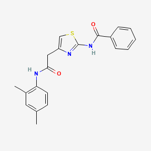 molecular formula C20H19N3O2S B3311682 N-(4-(2-((2,4-dimethylphenyl)amino)-2-oxoethyl)thiazol-2-yl)benzamide CAS No. 946273-55-8