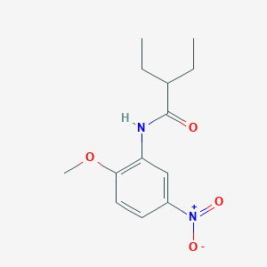 molecular formula C13H18N2O4 B331169 2-ethyl-N-(2-methoxy-5-nitrophenyl)butanamide 