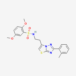 2,5-dimethoxy-N-(2-(2-(o-tolyl)thiazolo[3,2-b][1,2,4]triazol-6-yl)ethyl)benzenesulfonamide