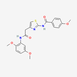 N-(4-(2-((2,5-dimethoxyphenyl)amino)-2-oxoethyl)thiazol-2-yl)-4-methoxybenzamide