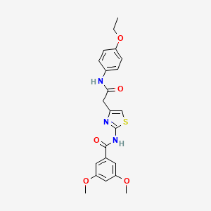 molecular formula C22H23N3O5S B3311745 N-(4-(2-((4-ethoxyphenyl)amino)-2-oxoethyl)thiazol-2-yl)-3,5-dimethoxybenzamide CAS No. 946274-44-8