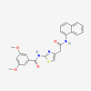 molecular formula C24H21N3O4S B3311751 3,5-dimethoxy-N-(4-(2-(naphthalen-1-ylamino)-2-oxoethyl)thiazol-2-yl)benzamide CAS No. 946274-48-2