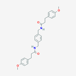 molecular formula C28H32N2O4 B331177 3-(4-methoxyphenyl)-N-[4-({[3-(4-methoxyphenyl)propanoyl]amino}methyl)benzyl]propanamide 
