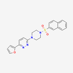 molecular formula C22H20N4O3S B3311773 3-(Furan-2-yl)-6-(4-(naphthalen-2-ylsulfonyl)piperazin-1-yl)pyridazine CAS No. 946274-70-0