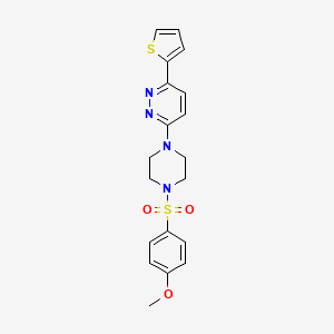 molecular formula C19H20N4O3S2 B3311798 3-(4-((4-Methoxyphenyl)sulfonyl)piperazin-1-yl)-6-(thiophen-2-yl)pyridazine CAS No. 946274-90-4