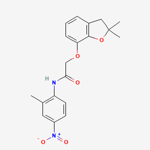 molecular formula C19H20N2O5 B3311808 2-[(2,2-dimethyl-2,3-dihydro-1-benzofuran-7-yl)oxy]-N-(2-methyl-4-nitrophenyl)acetamide CAS No. 946275-04-3