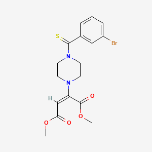 molecular formula C17H19BrN2O4S B3311912 Dimethyl 2-(4-(3-bromophenylcarbonothioyl)piperazin-1-yl)maleate CAS No. 946279-01-2