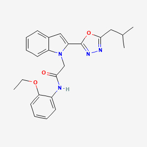 molecular formula C24H26N4O3 B3311930 N-(2-ethoxyphenyl)-2-(2-(5-isobutyl-1,3,4-oxadiazol-2-yl)-1H-indol-1-yl)acetamide CAS No. 946280-14-4